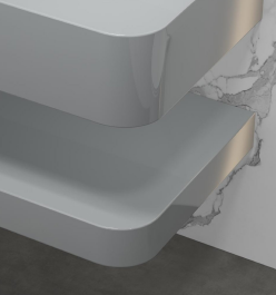 Гостиничные Шкафы для ванной комнаты с двойной раковиной и плавающие столики с зеркалом - Product Image 6