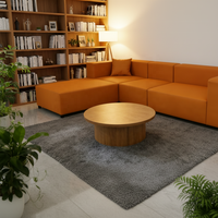 Eckiges Modulares Sofa-Set mit Edelstahlbeinen, Schwammfüllung, Modernes Design für Apartment, Wohnzimmer, Lager, Villa