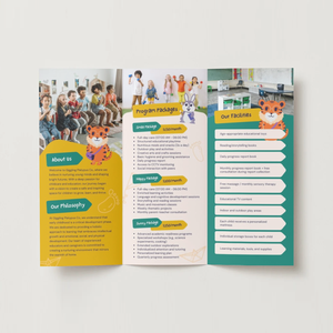 Folleto <span class=keywords><strong>de</strong></span> tres pliegues con impresión personalizada, Manual <span class=keywords><strong>de</strong></span> inscripción para jardín <span class=keywords><strong>de</strong></span> infantes, Folleto triple <span class=keywords><strong>de</strong></span> admisión para jardín <span class=keywords><strong>de</strong></span> infantes - Product Image 3