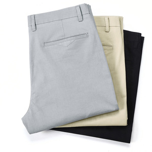 Summer High Quality Casual Thin <span class=keywords><strong>Slim</strong></span> <span class=keywords><strong>Chino</strong></span> Pants Mens Wholesale Men Business Trousers - Product Image 1