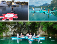 Tapis de yoga gonflable pliable souple pour sports nautiques, stand up paddle, surf, ski nautique, SUP