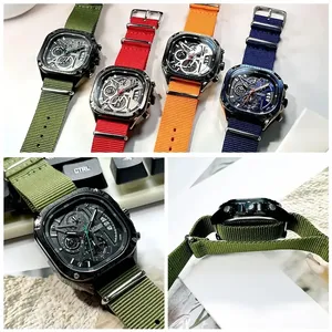 Personaliza Tu Propio Logotipo, Reloj Megir 2217 para Hombre, Reloj de Pulsera Cuadrado de Lujo, Resistente al Agua, con Esfera Cuadrada - Product Image 2