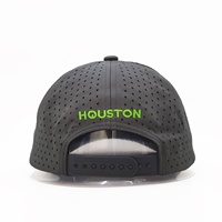 Casquette de golf 5 panneaux perforée au laser, casquette de sport avec patch personnalisé brodé, en nylon imperméable à séchage rapide, casquette de baseball