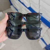 Lunettes de soleil polarisées de haute qualité, vintage, rétro, de marque, avec logo personnalisé, monture carrée en acétate, UV400, mixtes pour femmes et hommes