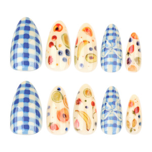 Juego <span class=keywords><strong>de</strong></span> <span class=keywords><strong>Uñas</strong></span> Postizas Cortas <span class=keywords><strong>de</strong></span> Almendra Blancas Francesas, Diseño <span class=keywords><strong>de</strong></span> Flor <span class=keywords><strong>de</strong></span> Tulipán 3D, Desmontables, 24 Piezas, <span class=keywords><strong>Uñas</strong></span> Postizas <span class=keywords><strong>de</strong></span> Calidad Profesional - Product Image 5