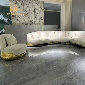 Luxury Modern Curved with Fabric Cover and Sponge Filling for Apartment & Villa Living Rooms <b>Complete</b> <b>Set</b> <b>Bed</b> - Product Image 2