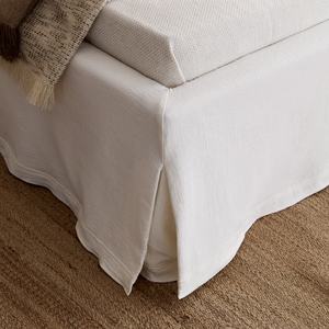 Lit double en <span class=keywords><strong>tissu</strong></span> de lin blanc Zayshine, style Wabi-Sabi français, pour chambre principale, 1,5 m, 1,8 m, taille king, grande taille, villa, hôtel, lit double doux - Product Image 5
