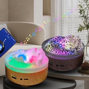 New Small <b>Wireless</b> Bluetooth Speaker Subwoofer Outdoor Portable Music Night <b>Light</b> Volcano Crack Night <b>Light</b> Speaker - Product Image 1