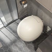 Toilette intelligente intelligente avec fonction de télécommande avancée Toilette intelligente en forme d'oeuf à guichet unique pour cuvette de couleur montée au sol