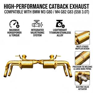 ระบบท่อไอเสียแบบ Catback วาล์วคู่ สแตนเลส Vortex Gold สำหรับ Audi R8 V10 5.2L ท่อไอเสียแบบ Quad Exit ชุดอุปกรณ์ปรับแต่งสมรรถนะแบบสปอร์ต - Product Image 1