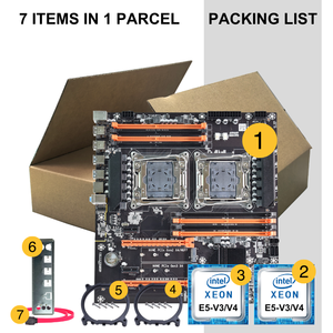 NUEVO Kit de Placa Base para PC de Escritorio E-ATX con 8 Ranuras para Memoria RAM DDR4, Placa Base X99 con Doble CPU Intel <span class=keywords><strong>Xeon</strong></span> <span class=keywords><strong>E5</strong></span> 2699 V4 - Product Image 6