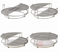 MCD 22 pouces Kamado Grill Accessoires En Acier Inoxydable Barbecue Grillage Facile À Utiliser Trois Couches Grille De Cuisson wh