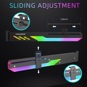 COOLMOON Diseño Popular GPU Supporter GT8 OEM RGB Accesorios para <span class=keywords><strong>PC</strong></span> Gaming Alta calidad 5V3PIN ARGB SYNC Computer GPU Holder - Product Image 5