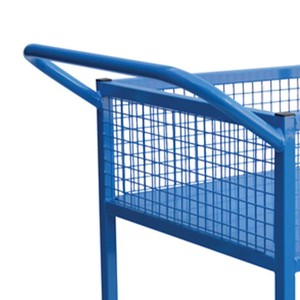 Chariot de stockage en treillis métallique robuste avec chariot de transport pliable à couvercle pour la logistique de fret - Product Image 3