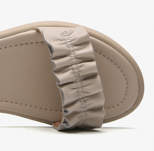 Sandales plates en cuir personnalisées pour enfants, pour l'été, en plein air ou en intérieur, chaussures décontractées de haute qualité, sandales à fleurs pour enfants - Product Image 6