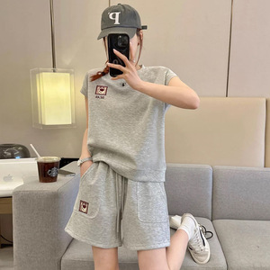 Pijama de Verano de Algodón con Estampado de Anime Kawaii Sanrioed, Linda Chica Anime <span class=keywords><strong>Mymelody</strong></span> Kuromi, Conjunto de Ropa para el Hogar con Logo para Niños - Product Image 6