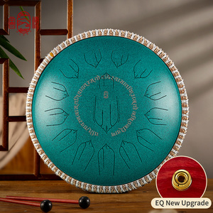 Hluru 15 notes 14 ''432Hz tambour de langue en acier Yogo méditation son guérison Instruments de percussion ethniques Musique Tank tambours - Product Image 3