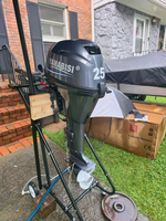Motor Tempel Kapal 4 Tak 25hp YAMABISI AYF25 2 Silinder untuk Mesin Perahu Aluminium Berbahan Bakar Bensin