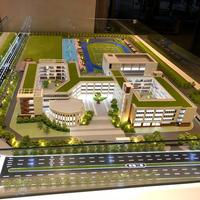 Maquette d'architecture de bâtiment scolaire public, construction scolaire, diorama d'architecture de bâtiment d'église, conception scolaire