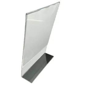 Good quality acrylic sign holder with golden edge 8.5 x 11