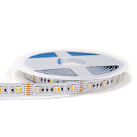 Bande LED SMD 5050 RGBWW à haut lumen, 5 en 1 RGBCCT, 12V 24V, 60 LED, 96 LED, RGB mixte, double couleur, flexible, bande LED intelligente