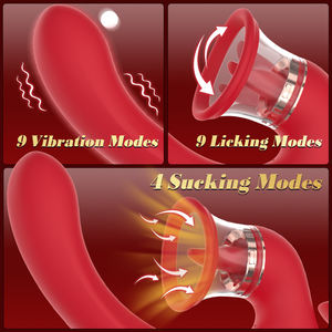 Weibliche Silikon 3 IN 1 Schaukel Zunge lecken <span class=keywords><strong>Vibrator</strong></span> Klitoris Sauger G-Punkt Sexspielzeug Massage gerät Dildo Sexspielzeug für Frauen - Product Image 3