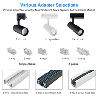 COB pintar LED 20W 30W, lampu sorot desain Modern dapat diatur aluminium untuk Mall SAA bersertifikat 220V toko hotel lampu jejak