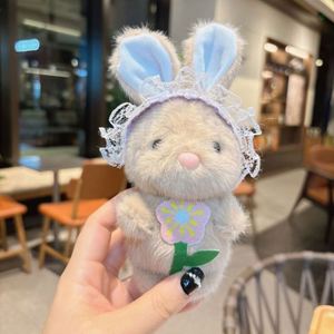 Peluche de Conejo con Pañuelo de Encaje, Orejas Largas, Llavero de Animal de Peluche, Juguete Suave de Conejito para Niñas, Regalo Listo para Envío - Product Image 4