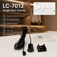 Interrupteur de porte de placard à détecteur de présence 12V 24V, commande centrale, interrupteur d'éclairage automatique pour armoire, éclairage LED pour meubles LC-7013-21