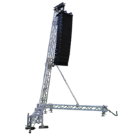 Torre de Soporte para Altavoces Line Array, 500 kg, Aleación de Aluminio, Diseño Modular, Conexión Soldada Antióxido para Exhibiciones en Suelo