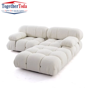Sofá Seccional Extensible de Terciopelo Inflable de Lujo Moderno con Reclinable para Sala de Estar - Product Image 1
