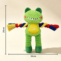 Jouet en peluche pour chien grenouille, tigre et souris avec poche à friandises, nœud en corde et couineur pour jeu interactif et à tirer – Vente en gros