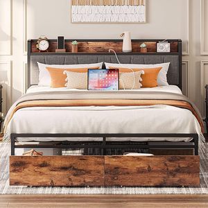 Bedroom furniture, metal <b>bed</b>, disassembly and assembly, iron frame <b>bed</b> with charging station and <b>storage</b> space, <b>single</b> <b>bed</b>, - Product Image 1