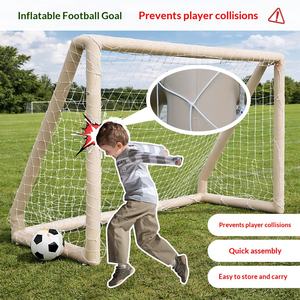 Padiin Nouveau <span class=keywords><strong>but</strong></span> de football gonflable portable, installation rapide, pour enfants et adultes, beige et blanc, 310x200x130cm, sûr et facile à ranger - Product Image 3