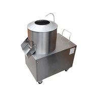Huishoudelijke commerciële kleine roestvrijstalen aardappel- en zoete aardappel- en gemberwasmachine en -schilmachine