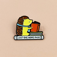 Broches en émail hérisson mignon, petits animaux de dessin animé, badges décoratifs en métal pour sacs à dos, chapeaux et sacs, cadeau de mode pour boutique, vente en gros