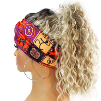 Nouveau Bandeau de Sport Transfrontalier Euro-Américain Élastique Anti-Transpiration Imprimé Multicolore en Polyester Prêt-à-Porter Vente en Gros