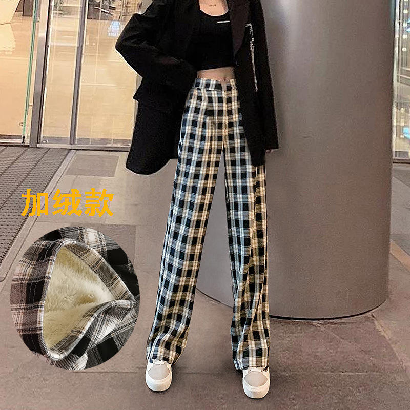 Brown plaid fleece-lined