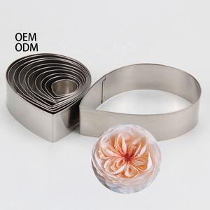 Juego de 11 Moldes para Galletas de Acero Inoxidable, Moldes para Fondant en Forma de Lágrima, Moldes para Flores de Azúcar Inglesas, Moldes para Cortar Hojas de Simulación # 0958N - Product Image 1