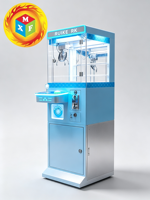 Mini machine à griffes d'arcade avec accepteur de pièces, validateur de billets et éclairage LED pour jeu de pêche de poupées