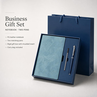 Ensemble cadeau de carnet de notes d'affaires de luxe, carnet A5 à couverture rigide avec stylo métallique, logo personnalisé, carnet de notes de bureau