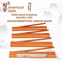 Règle de Mahjong Yusheng en bois massif, support de Mahjong américain deux-en-un avec règle de poussée pour 4 joueurs (femmes)