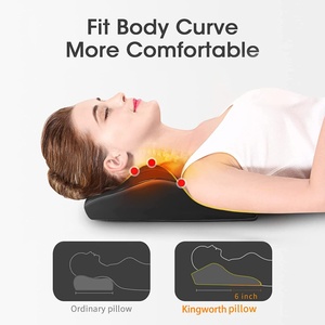 3D Kneading Back Massage Pad Vibrator Car Seat Shiatsu <b>Neck</b> Massager With Heat for Waist <b>Cushion</b> - Product Image 2