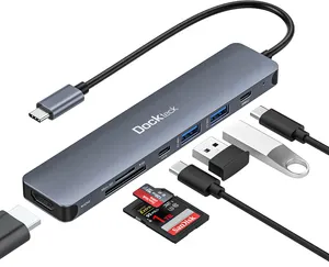 Dockteck 7 trong 1 Multiport USB C Adapter Docking USB-C Android tương thích