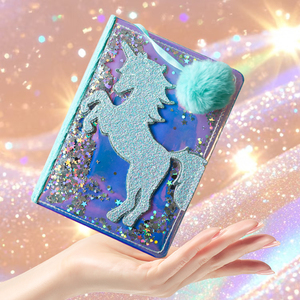Diario con Glitter <span class=keywords><strong>Unicorno</strong></span> all'Ingrosso, Quaderno con Copertina Rigida e Rilegatura a Filo per Ragazze, per Scrivere e Disegnare - Product Image 2