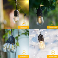 Guirlandes lumineuses LED connectables pour l'extérieur et l'intérieur, étanches, pour fêtes, Noël, mariages, jardins