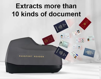 Scanner de passeport avec interface USB 2.0, caméra HD 5.0 MP, vitesse de numérisation de 2 secondes, pour utilisation en aéroport/hôtel, carte d'identité, permis de conduire