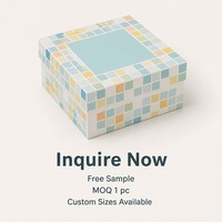 Boîte cadeau à base de mosaïque colorée pour coffrets cadeaux pour bébés, impression personnalisée, rigide, robuste, de qualité supérieure, vente en gros, livraison directe d'usine