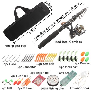 Canna da Pesca in Carbonio Ultra-Corta e Ultra-Rigida 1.5m-3m, Sezione Corta, Canna da Mare Piccola, Utilizzabile come Set di Canne da Pesca - Product Image 2