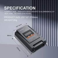 Contrôleur solaire Lumiax 40A MPPT 12V 24V système d'alimentation de charge de batterie avec écran LCD Bluetooth RS485 pour contrôleur d'éclairage